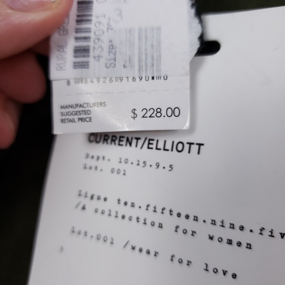 Current Elliott The Tabloid Pant Rural green CE size 3 = 16/18 new with tags - Picture 8 of 9